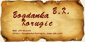 Bogdanka Korugić vizit kartica